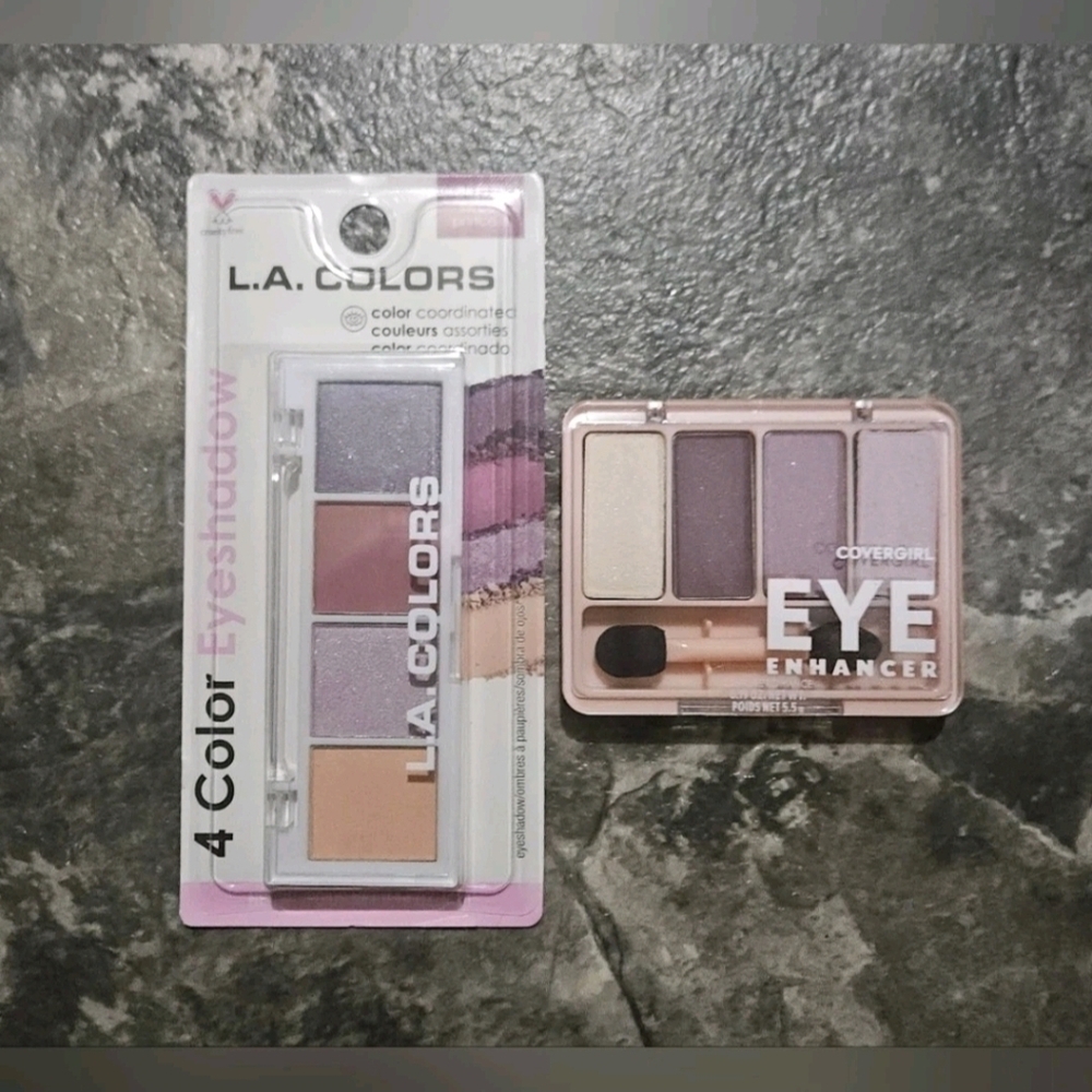 CoverGirl Pure Romance & L.A. Colors Eyeshadow Quad Bundle BNIB
